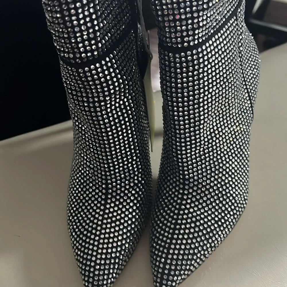 Gianni Bini Rhinestone Knee Boots - Picture 4 of 10